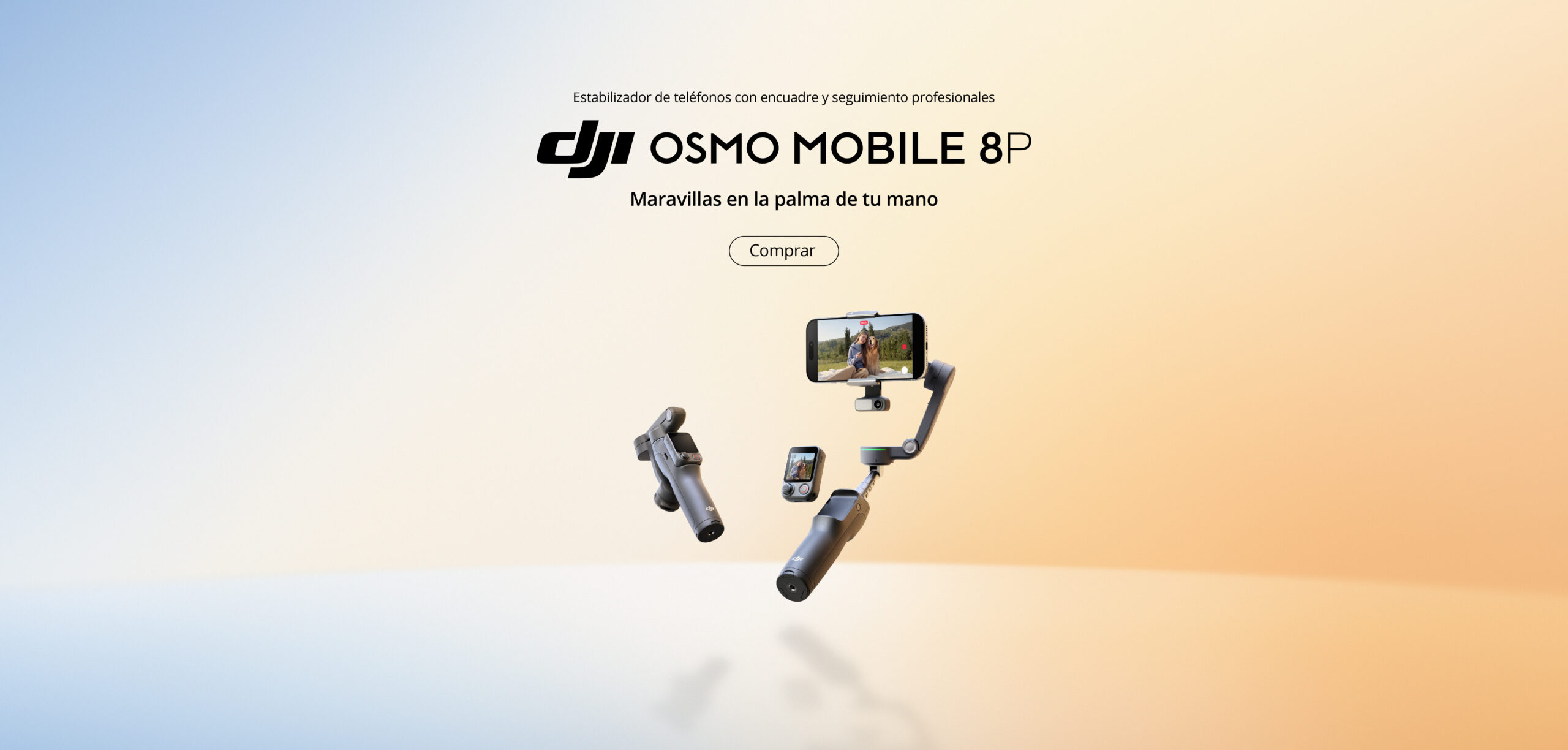 Estabilizador de teléfonos con encuadre y seguimiento profesionales. DJI OSMO MOBILE 8P. Maravillas en la palma de tu mano. Comprar